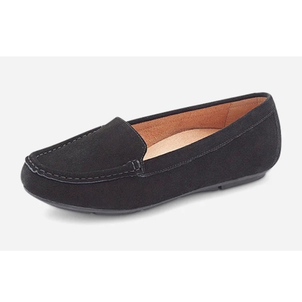 Vionic Debbie Black Suede Loafer Moccasin size 8 wide